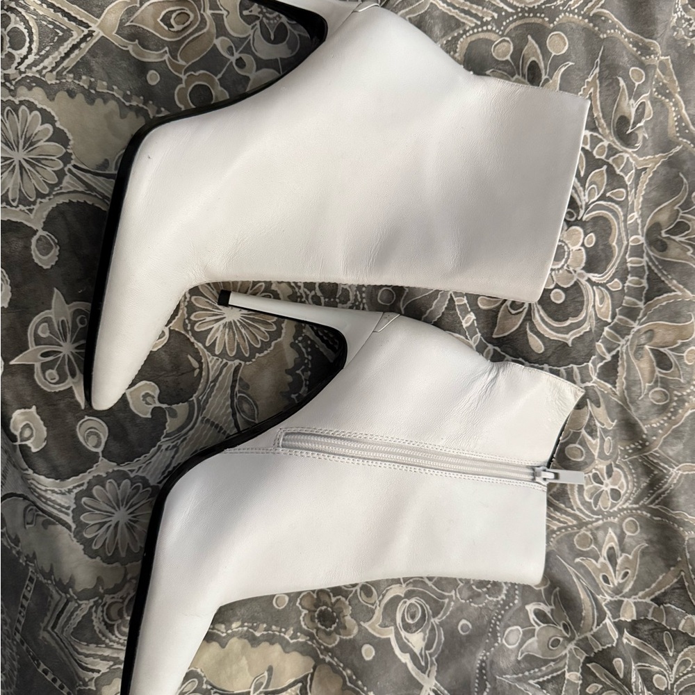 Calvin Klein White Heeled Boots